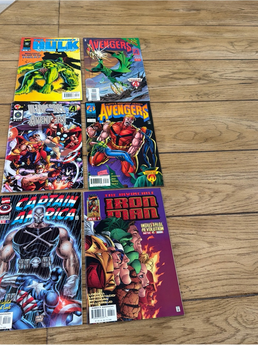 Vintage 1990’s Marvel Comic Books Set of 6